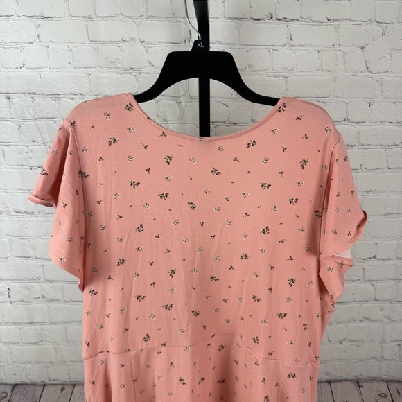 Torrid Mini Bow Front Dress Pink Floral Size 3X - Picture 6 of 7